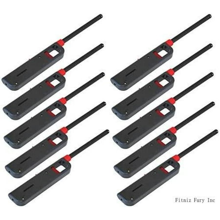

10 Pack Refillable Lighter For Kitchen Camping Grilling BBQ Home Adjustable Flame