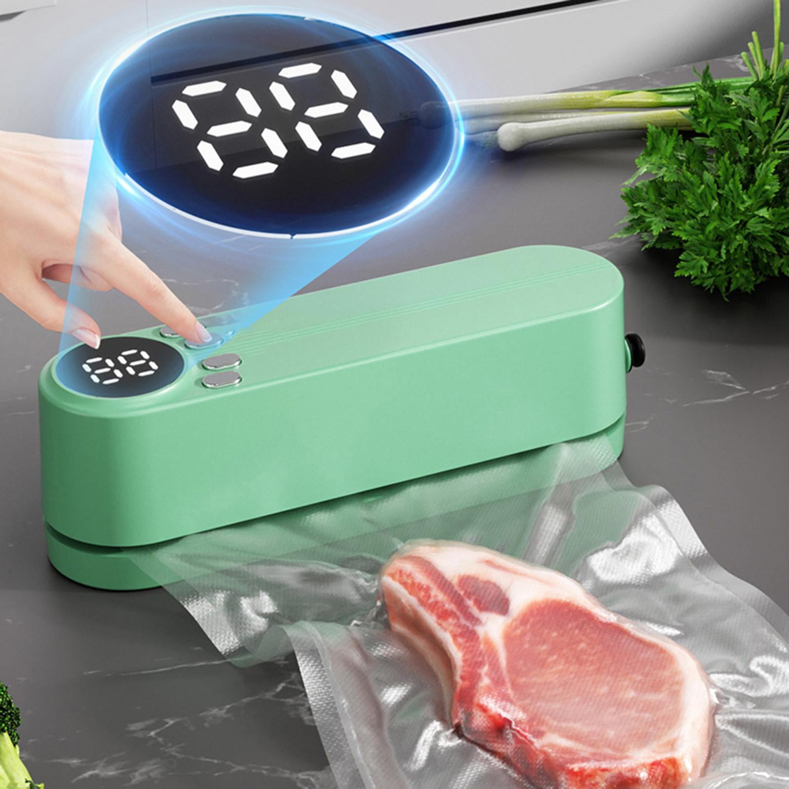Fiocias Mini Cordless Vacuum Sealer Multi Purpose Household for Food Storage Food Vacuum Green
