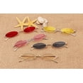 thumbnail image 4 of FEISEDY Vintage Small Sunglasses Oval Slender Metal Frame Candy Colors B2277, 4 of 6