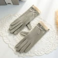 thumbnail image 6 of Autumn and Winter Women Warm Gloves Imitation Wool Stretch Breathable Outdoor Cycling Driving Touch Screen Thin Knitted (A6), 6 of 7