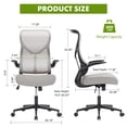 thumbnail image 2 of MCQ Indoor High Back Home Office Chair Height Adjustment Desk Chair, Gray, 2 of 4