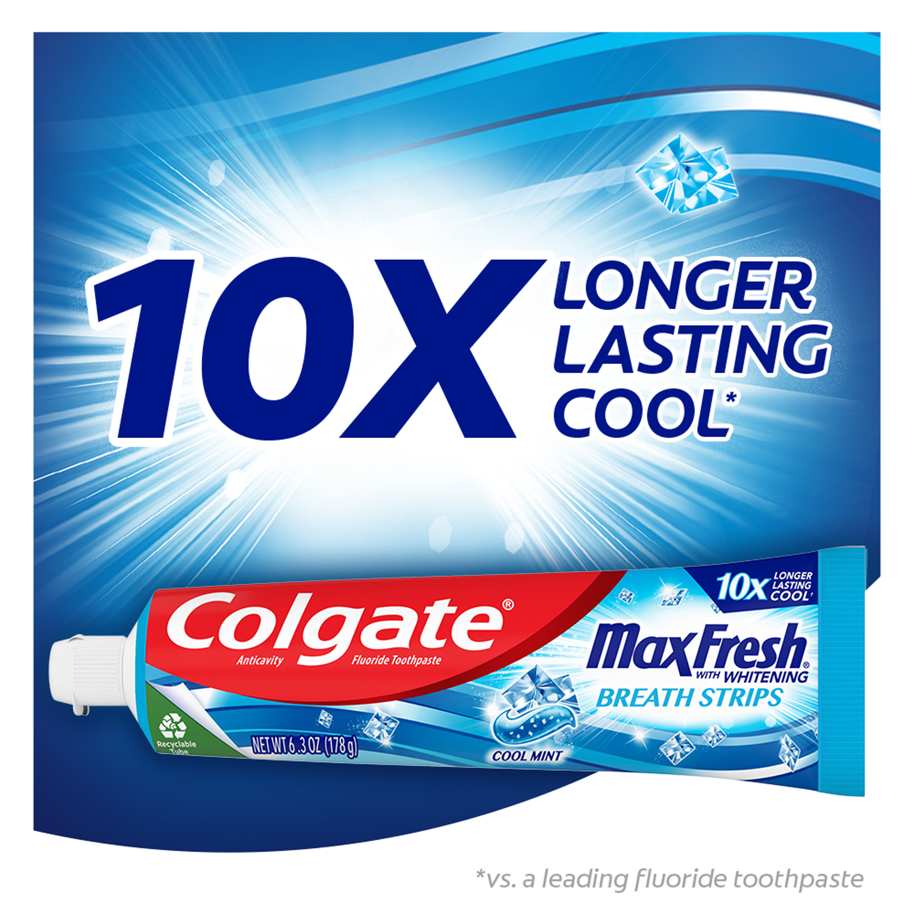 Colgate MaxFresh Stain Removing Toothpaste, Cool Mint, 3 Pack - image 4 of 17