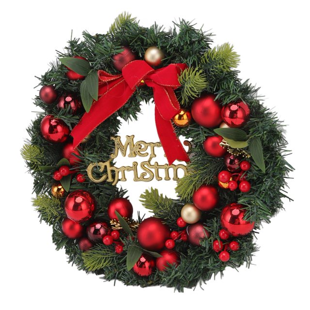 Christmas Wreath, Exquisite Details Artificial Christmas Garland Handmade Recycled For Window