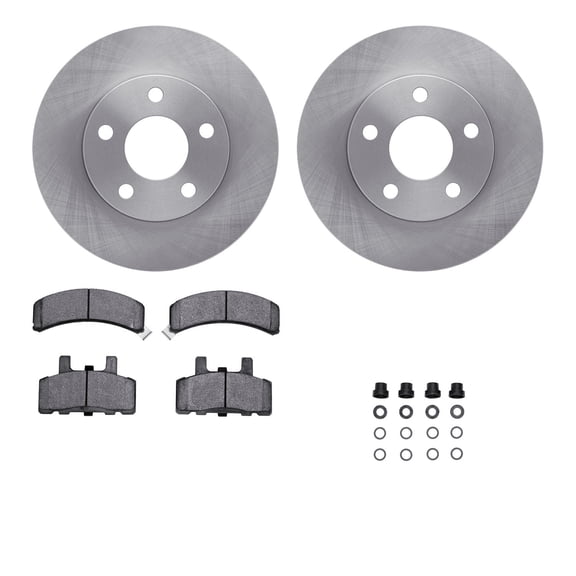 Dynamic Friction Company Front Brake Rotors with Ultimate Duty Performance Brake Pads includes Hardware 6412-47019
