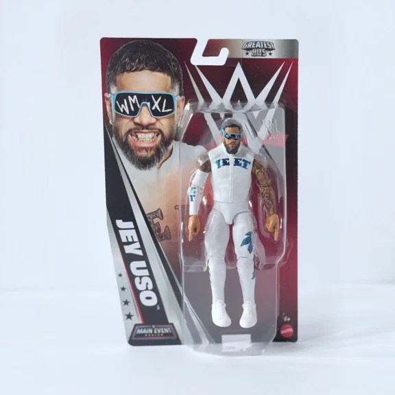 WWE Jey Uso Action Figure, Main Event Best of Mix 3, 6-inch Collectible with Articulation