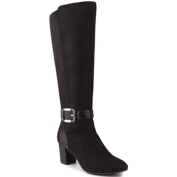 Karen Scott Womens Isabell Faux Leather Tall Knee-High Boots
