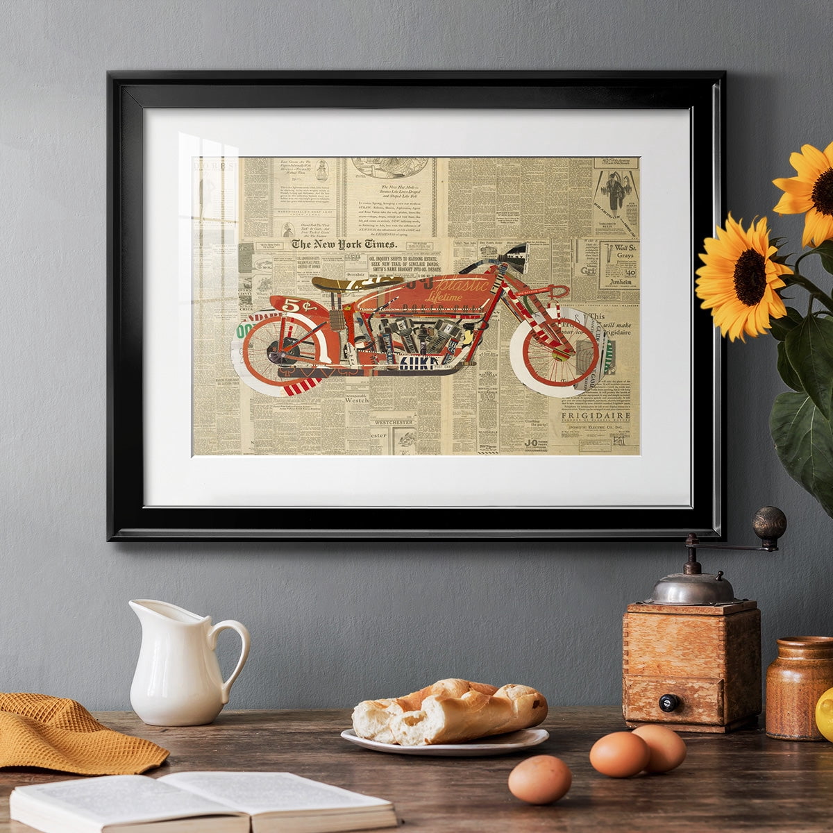 Vintage Red Premium Framed Print - Ready to Hang