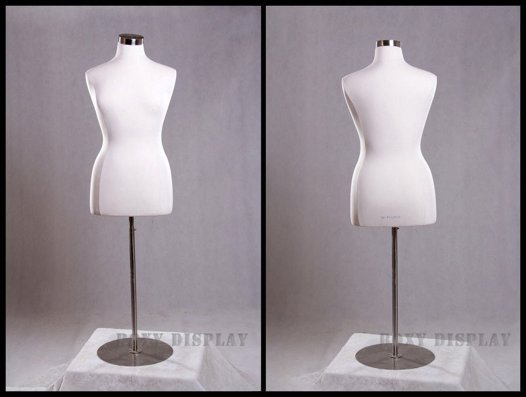 White Female Large Size 14-16 Mannequin Dress Body Form #F14/16W+BS-04