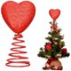 thumbnail image 1 of wonima02 Mini Valentine Day Tree Topper - 5" Glitter Hearts Tree Hat for Mini Valentine Trees Valentines Heart Decorations for Valentine's Day Party Holiday Ornament Home Decoration, 1 of 1