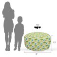 thumbnail image 4 of Crocodile Pouf Cover with Zipper, Illustration of Wildlife Reptiles Elephants Man Bananas Cactus and Pyramids, Soft Decorative Fabric Unstuffed Case, 30" W X 17.3" L, Cream Multicolor, by Ambesonne, 4 of 5