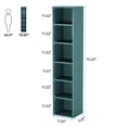 thumbnail image 2 of Tribesigns Corner Bookshelf Space Saving, Durable Wood Composite, Green, 6 Shelves, 37.47 lb, 2 of 8