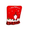 thumbnail image 1 of Toystoory Funda para silla de comedor de Navidad, gnomo de dibujos animados, funda para asiento de Papá Noel, protección para muebles, Antimacassar, Kits de decoración para fiestas Papá Noel rojo Toystoory HA070237-01B, 1 of 6