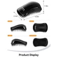 thumbnail image 5 of Cepillo desenredante para cabello húmedo y seco, desenredante para cabello rizado y grueso, color negro., 5 of 5