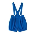 thumbnail image 3 of Girls Adjustable Strap Shorts Overalls Kids Summer Casual with Pockets, 3 of 6