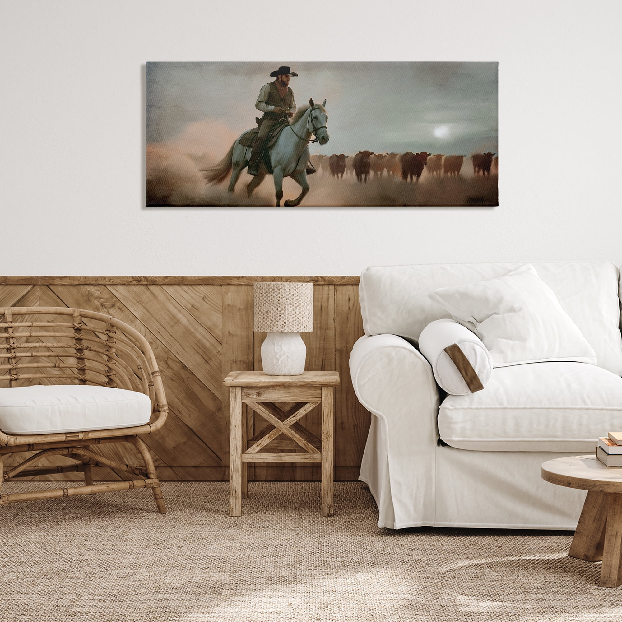Stupell Industries Home Bound Cowboy Canvas Wall Art, design by Kim Allen