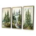 thumbnail image 3 of Designart "Green Pine Tree magic Guardians III" Floral Framed Wall Art Set Of 3 - Green Tree Pine Frame Canvas Set For Living Room Decor, 3 of 6