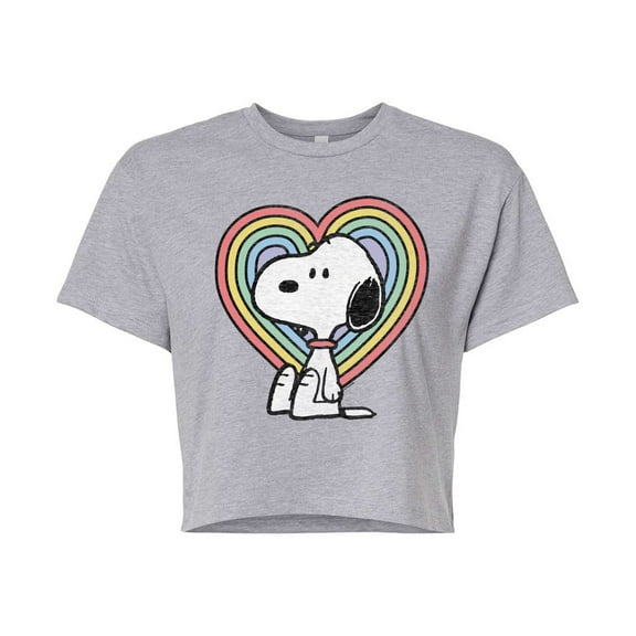 Peanuts - Snoopy Pastel Heart - Cropped Tee