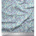 thumbnail image 1 of Soimoi Poly Georgette Fabric Heart,Bird & Floral Artistic Print Sewing Fabric Yard 52 Inch Wide, 1 of 3