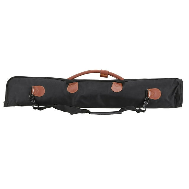 Graflsoa Black Clarinet Case with 1680D Fabric, 15mm Foam Padding, Compact Design (73x16x11cm)