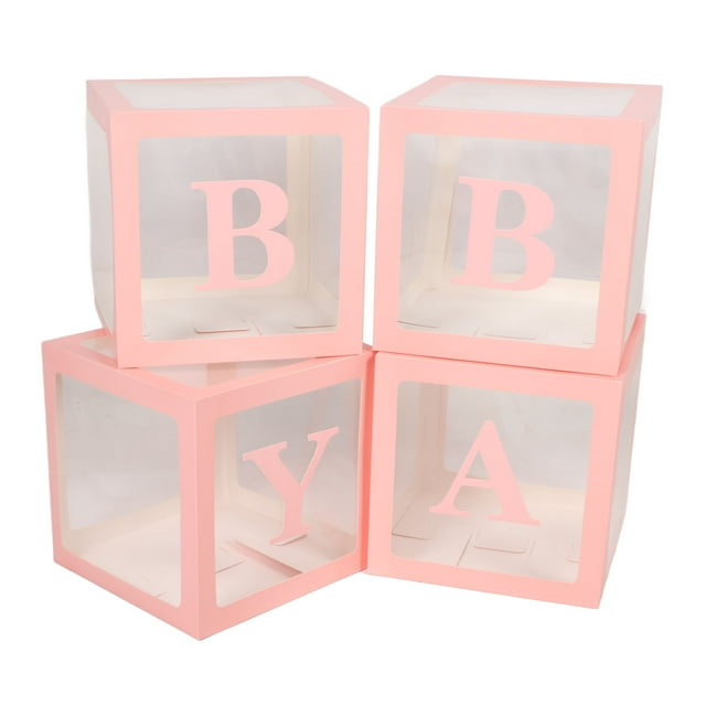 p>Blocs de Ballon, 4PCS Multifonctions Conception Transparente Facile Boîte de Décoration de Proposition d'Assemblage pour Proposition de Mariage/p>