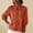 Red, variant on Women's Mandarin Collar Blouse Floral Embroidery Shirts with Frog Button Elegant Elbow Length Sleeve Top, Tops Coffee 2XL