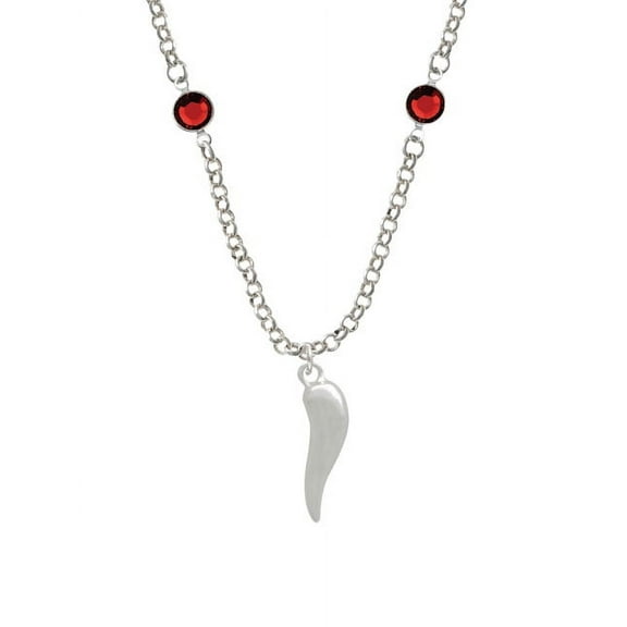 Good Luck Italian Horn Red Crystal Fiona Necklace