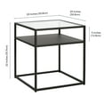 thumbnail image 7 of Evelyn&Zoe Ada 20" Wide Square Side Table, Blackened Bronze, 7 of 7