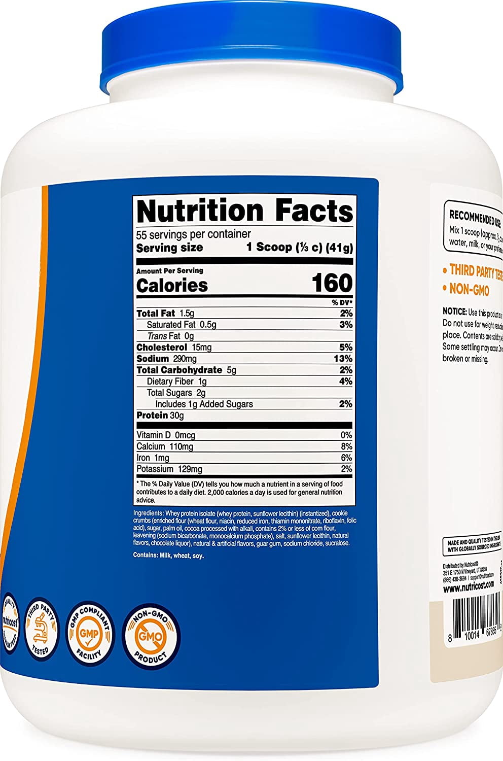 Nutricost Whey Protein Isolate (Cookies N Cream) 5LBS - Isolate Protein Powder