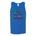 thumbnail image 2 of Wild Bobby, Raised On Sweet Tea & Jesus, Inspirational Christian, Men Graphic Tank Top, Royal, Large, 2 of 5