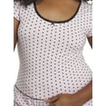 thumbnail image 4 of Mills by Millie Bobby Brown Women's Sleep Printed Stretch Jersey Cap Sleeve Top with Stretch Lace Trim, Sizes XS-XXXL, 4 of 4
