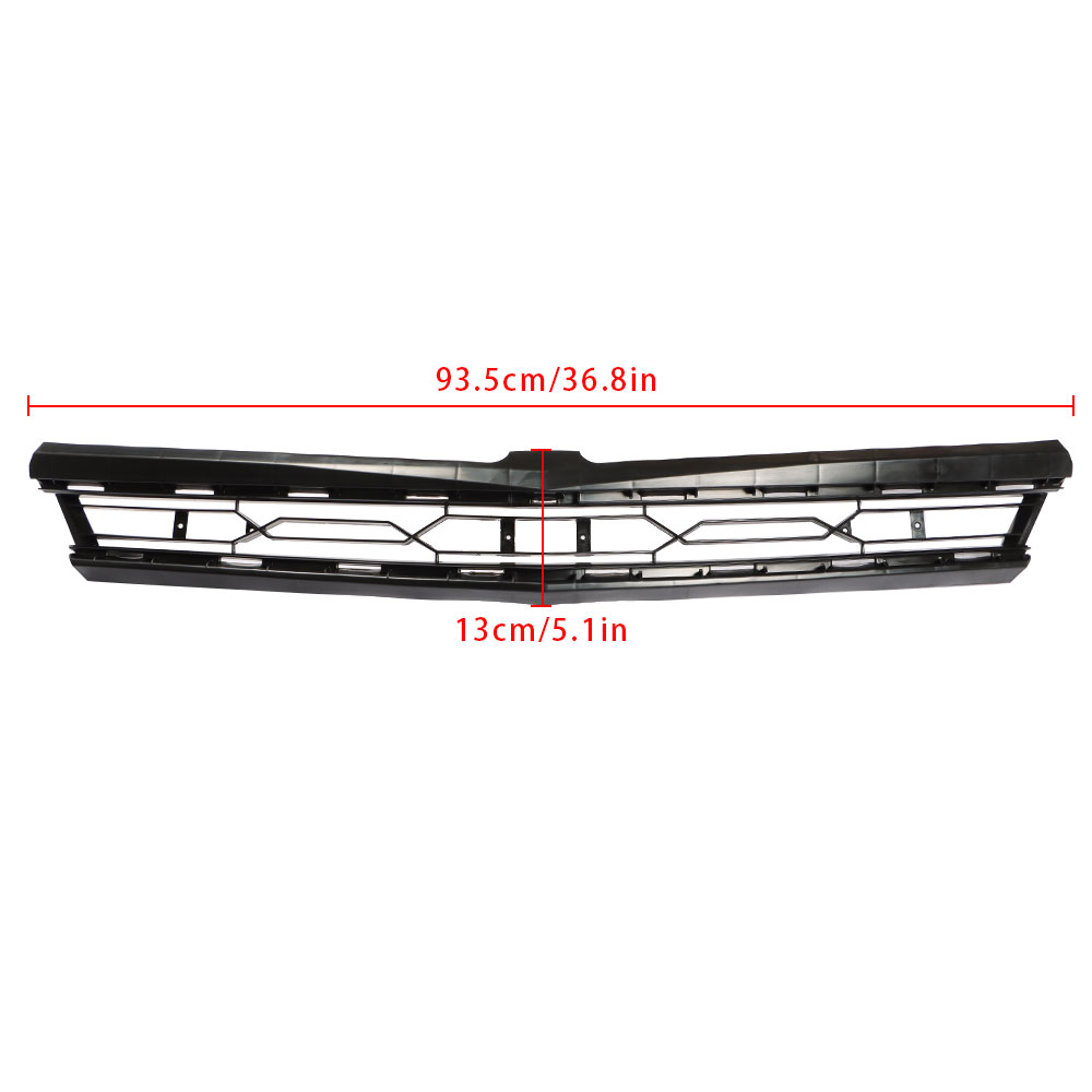 Carpartsinnovate Black Honeycomb Grille – Fits 2016-2021 Chevy Camaro ZL1 1LE Upper Bumper Hood