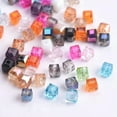 thumbnail image 2 of U8MO 100pcs 4mm Small Cube Faceted Cut Crystal Glass Loose Beads Lot for DIY Jewelry-20# Jade Half Wine, 2 of 9