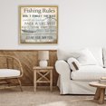 thumbnail image 2 of Stupell Industries Fishing Rules Rustic List Gold Framed Floater Canvas Wall Art design by Kim Allen, 25 x 25, 2 of 9