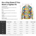 thumbnail image 5 of Pofeuu Various Balls Print Sun Protection Outdoor Lightweight Full Zip UV Cooling Hoodie Long Sleeve Summer Clothing for Outdoor Hiking-Large, 5 of 5