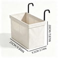 thumbnail image 3 of Hanging Fabric Laundry Basket with Metal Hooks, Woven Clothes Hamper for Bathroom Bedroom, Rod Mounted Storage Basket with Handles, 3 of 6