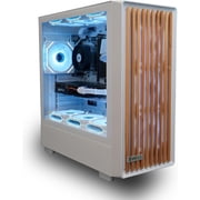 ViprTech Overlord Wood Gaming PC - AMD Ryzen 7 (4.4Ghz), RX 9060 8GB, 16GB DDR4, 1T SSD, White Oak