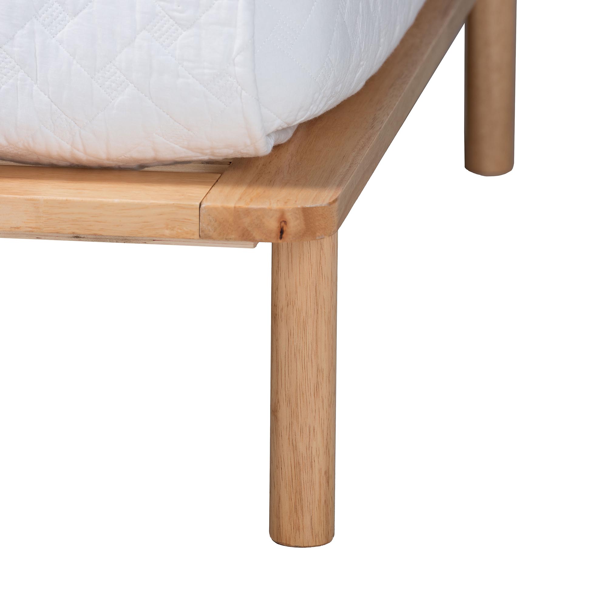Baxton Studio Calhoun Japandi Bed Frame, Queen, Natural Brown