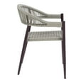 thumbnail image 5 of Furniture of America Clark Aluminum Patio Dining Chair in Dark Brown (Set of 2), 5 of 13