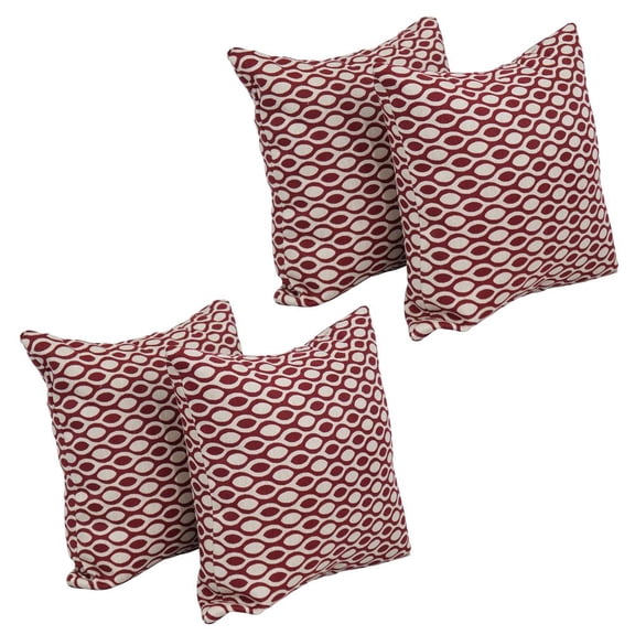 17-inch Jacquard Throw Pillows with Inserts (Set of 4) 9910-S4-ID-118