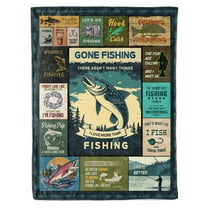 HiiKaa Fishing Gifts for Men,Funny Fishing Gifts for Boys,Fishing Gifts for Women Unique, Best Gifts for Fisherman,Gifts for Men Who Love Fishing Blanket 50"X60"
