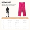 thumbnail image 2 of Cauagu Rose Red Glitter Pajama Pants for Women Loose Fit Wide Leg Trouser Pants Casual Elastic Waist Drawstring Lounge Pants, 2 of 6