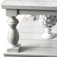 thumbnail image 2 of Plank Top Coffee Table with Open Shelf and Turned Legs, Antique White, 2 of 3