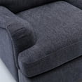 thumbnail image 6 of Upholstered Accent Chair, Single Sofa Chair with English Roll Arm and Thick Cushion, Modern Reading Chair with Solid Wood Legs, Lounge Chair for Living Room Bedroom Office, Navy, 6 of 7