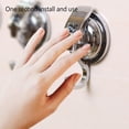 thumbnail image 3 of relayinert Door Hanging Hook Hanger Suction Cup Key Bathrobe Storage Rack Heavy Duty Coat Umbrella Accessory for Kitchen Bedroom Silver 1Set, 3 of 6