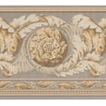 thumbnail image 1 of Belle Or Blanc sur Perle Damassé Victorienne Large Frontière Design Classique, Rouleau 15' x 9'', 1 of 3