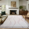 thumbnail image 3 of Jamfeel 4x6 Area Rugs for Living Room Modern Abstract Print Carpet Soft Low Pile Washable Rugs Bedroom, Home Decor, Camel, 3 of 7