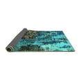 thumbnail image 2 of Ahgly Company Indoor Square Oriental Turquoise Blue Industrial Area Rugs, 8' Square, 2 of 4