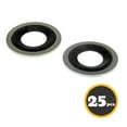 thumbnail image 2 of KarParts360 For Pontiac Sunfire 1995 Drain Plug Gasket | 25 Pieces | Metal/Rubber Material | Yellow/Black | 0.453 Inches Inside Diameter | Replacement For 14079550, 14090908, 2 of 4