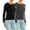 Black-Charcoal, variant on Women's Solid Long Sleeve Crew Neck Snap Button Soft Sweater Cardigan (Pack of 2)