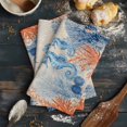 thumbnail image 6 of Blue Red Seahorse Coastal Kitchen Towels Set of 2, Water Absorbent Dish Towel, Farmhouse Beach Coral Nautical Decorative Hand Towels - Quick Drying Cloth for Cooking Baking, 18x28 Inch, 6 of 8
